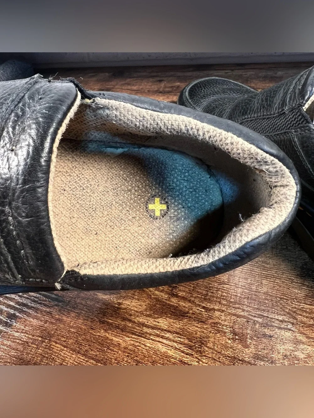 Dr. Martens Slip on Shoes Black Pebbled Leather Men's 11
